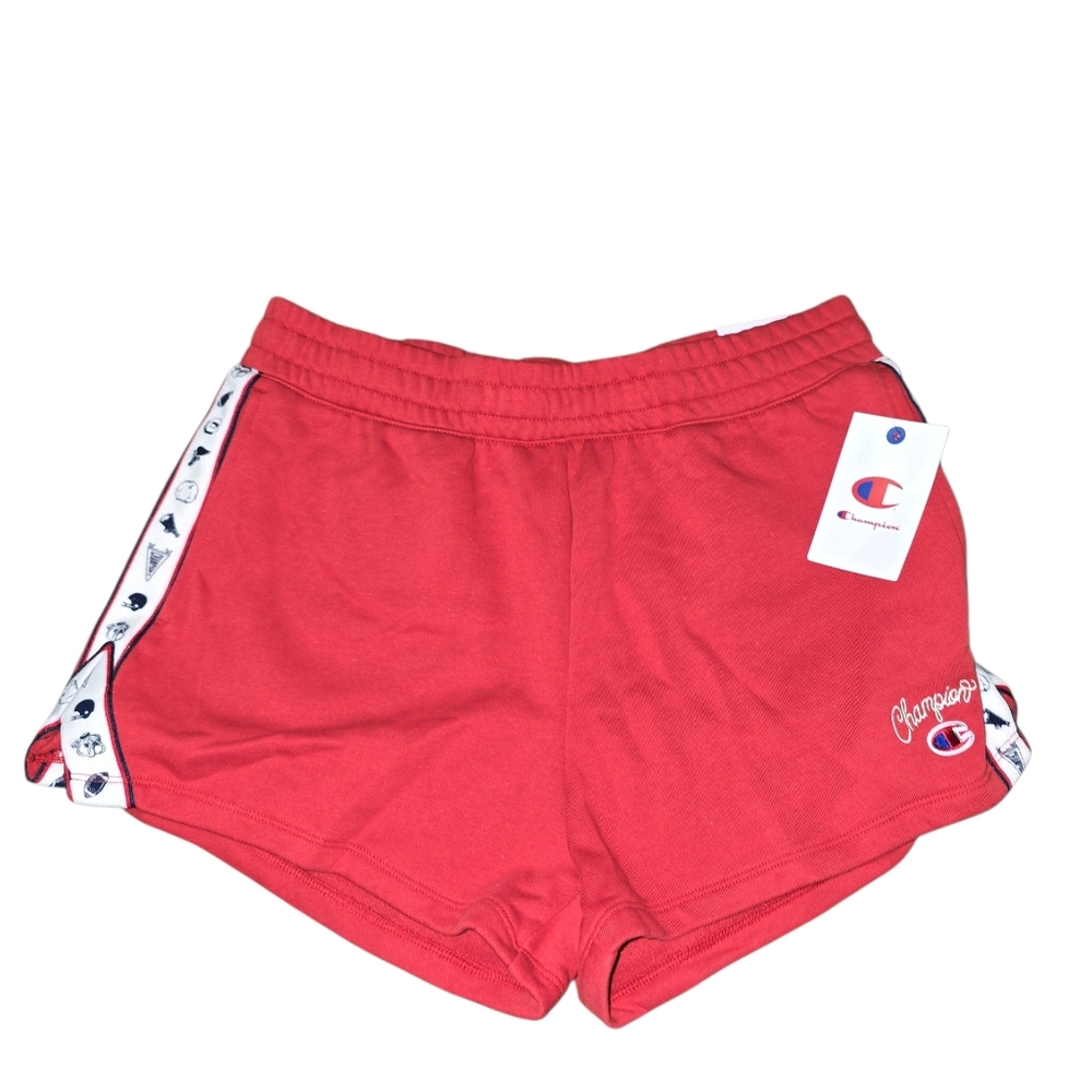 Champion Red Women's Sports Shorts with Logo Tape, Large, NWT!!!